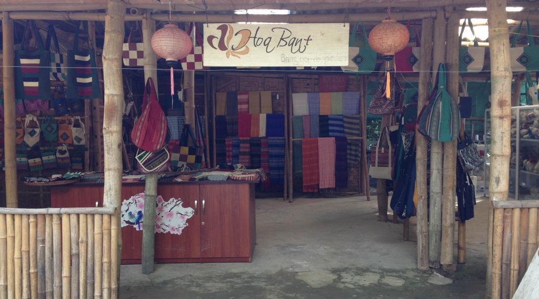 Picture of a local shop in Mai Chau Village that sells hand made products where Business interns will be placed on their Internship in Vietnam. A local shop in Mai Chau Village where Projects Abroad Interns will be placed during their Business Work Experience in Vietnam.